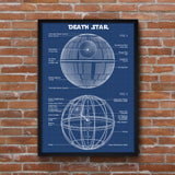 Death Star Blueprint Poster