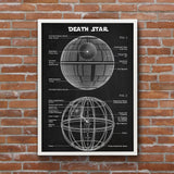 Death Star Chalkboard Poster