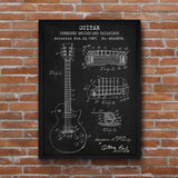 Gibson Les Paul Guitar Chalkboard Poster