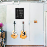 Gibson Les Paul Guitar Chalkboard Poster