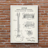 Gibson Les Paul Gitar Ivory Poster