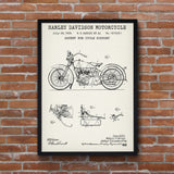 Harley Davidson Model 28B Motosiklet Ivory Poster