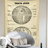 Death Star Vintage Duvar Örtüsü
