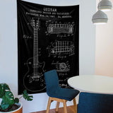 Gibson Les Paul Gitar Chalkboard Duvar Örtüsü