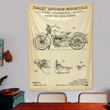 Harley Davidson Model 28B Vintage - Motorcycle Wall Covering