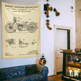 Harley Davidson Model 28B Vintage - Motorcycle Wall Covering