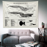 USS Enterprise Ivory Wall Cover