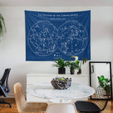 The Constellations Blueprint - Yıldız Haritası Duvar Örtüsü