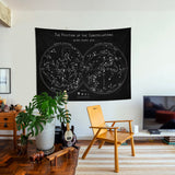 The Constellations Chalkboard - Yıldız Haritası Duvar Örtüsü