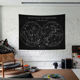 The Constellations Chalkboard - Yıldız Haritası Duvar Örtüsü