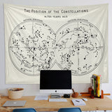 The Constellations Ivory - Yıldız Haritası Duvar Örtüsü