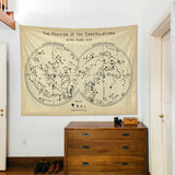 The Constellations Vintage - Yıldız Haritası Duvar Örtüsü
