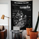 Millennium Falcon Chalkboard Duvar Örtüsü