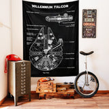 Millennium Falcon Chalkboard Duvar Örtüsü