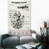 Millennium Falcon Ivory Wall Cover