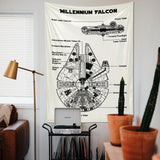 Millennium Falcon Ivory Duvar Örtüsü