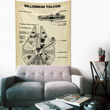 Millennium Falcon Vintage Duvar Örtüsü
