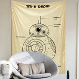BB-8 Droid Vintage Wall Cover