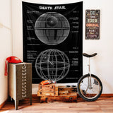 Death Star Chalkboard Duvar Örtüsü