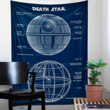 Death Star Navy Blue Wall Mural