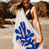 Pastel Leaf - Leafy Beach Towel