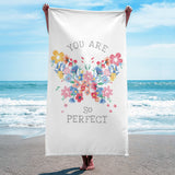 You Are So Perfect - Yazılı Kelebek Plaj Havlusu