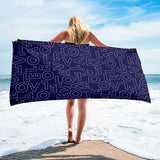 Love - Love Written Beach Towel