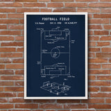 Football Field Navyblue - Futbol Sahası Poster