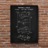 Football Field Chalkboard - Futbol Sahası Poster