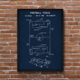 Football Field Navyblue - Futbol Sahası Poster