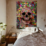 Polychrome Skull - Çok Renkli Kuru Kafa Duvar Örtüsü
