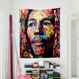 Polychrome Bob - Multicolored Bob Marley Wall Cover